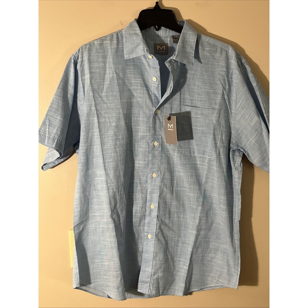 Marquis‎ NWT Blue/white Polo Shirt Size Large